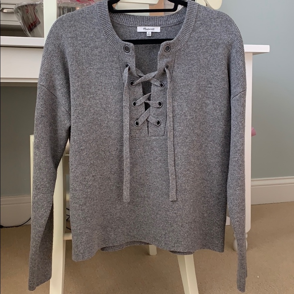 Gray wool Madewell sweater